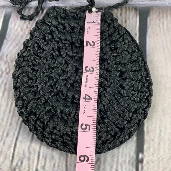 Beautifully Simple Black Crochet Shoulder/Crossbody Bag - Picture 8 of 17